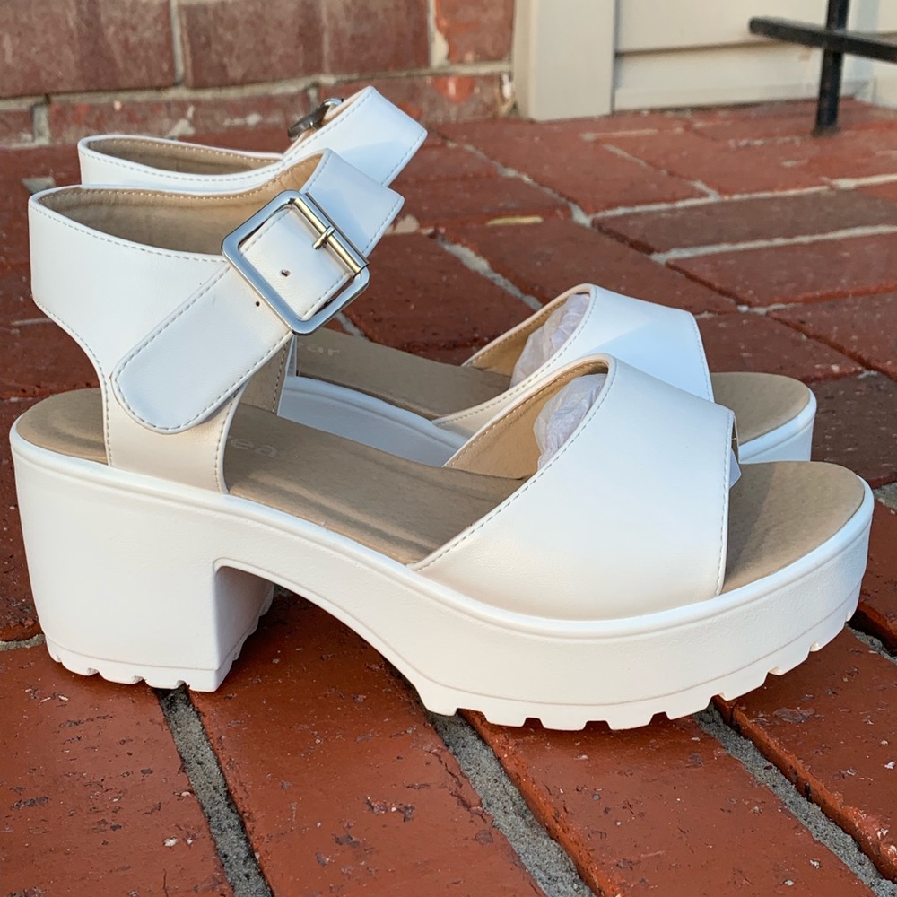 White Platform Sandals
